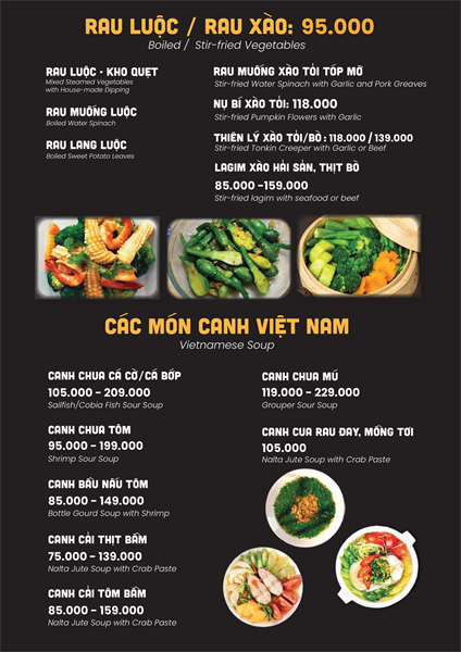 Menu Nhà hàng hải sản cơm niêu Vuông Tròn23